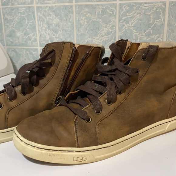 Ugg leather sneakers rustic brown w/ working zip - Picture 9 of 9
